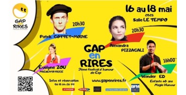 BFMTV: 1 lot de 4 invitations pour le Festival de l'humour Gap en Rires à gagner