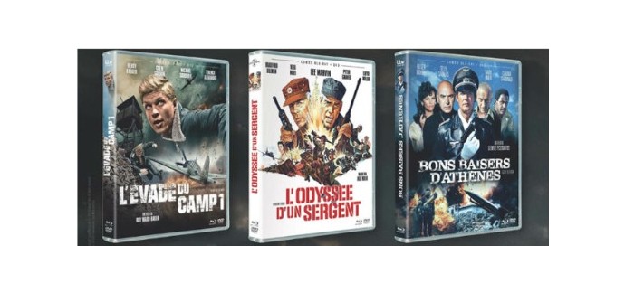 Culturopoing: 3 lots de 3 Blu-Ray/DVD de films de guerre à gagner