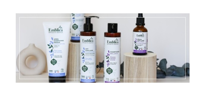 Linfodurable: 1 lot de soins capillaires bio Emblica à gagner