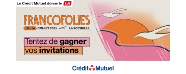 Riffx: 2 lots de 2 invitations pour le festival des Francofolies de La Rochelle à gagner