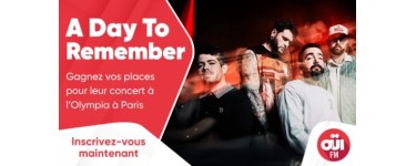 OÜI FM: Des invitations pour le concert de A Day To Remember à gagner