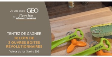 GEO: 20 lots de 2 ouvres boîtes révolutionnaires à gagner
