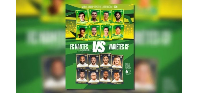 Alouette: Des invitations pour le match de football des Légendes à Nantes à gagner