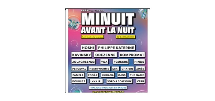 Weo: 2 pass pour "Minuit avant la Nuit" à Amiens à gagner