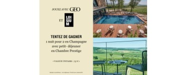 GEO: 1 séjour Loisium d'une nuit en Champagne + petit-déjeuner à gagner