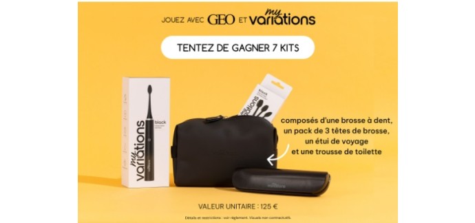 GEO: 7 brosses à dents MyVariations à gagner