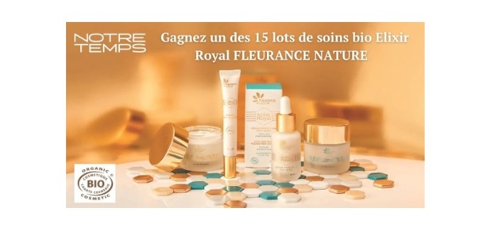 Notre Temps: Des produits de soin Fleurance Nature à gagner