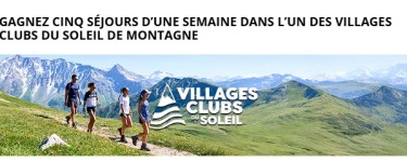 Télépéage Ulys by Vinci Autoroutes: 5 séjours d'une semaine dans l'un des Villages Clubs du Soleil à la montagne à gagner