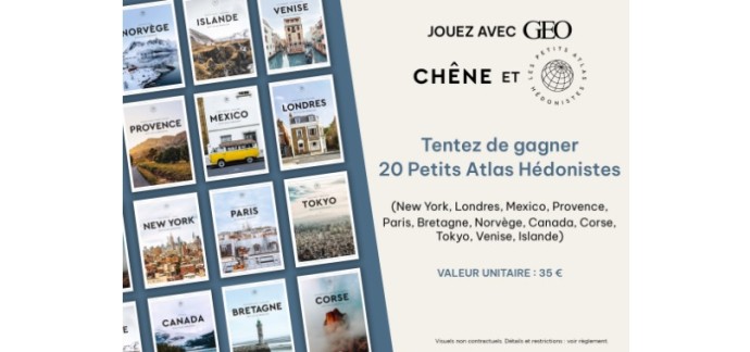 GEO: 20 Petits Atlas Hédonistes à gagner