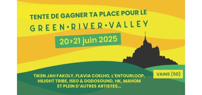 BFMTV: 1 lot de 2 pass de 2 jours pour le festival "Green River Valley" à gagner