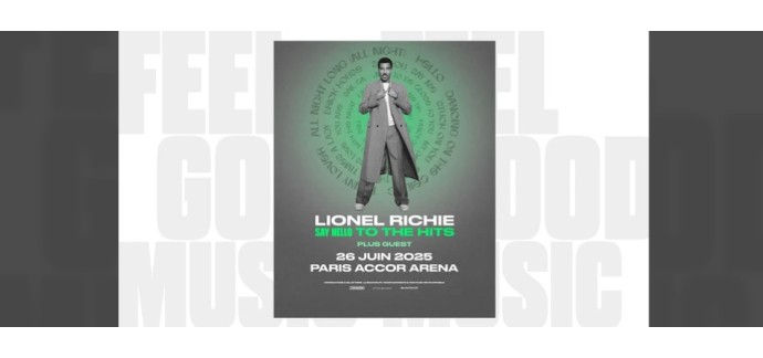 Chérie FM:  1 lot de 2 invitations pour le concert de Lionel Richie à Paris à gagner