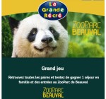 La Grande Récré: 1 séjour de 2 jours et 5 lots de 2 entrées au Zoo de Beauval, à gagner