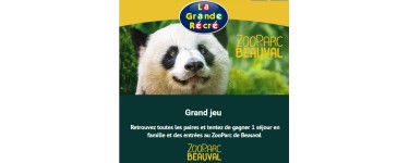 La Grande Récré: 1 séjour de 2 jours et 5 lots de 2 entrées au Zoo de Beauval, à gagner