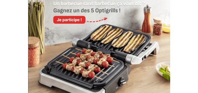 Tefal: 5 appareils culinaires Optigrill 4 en 1 à gagner