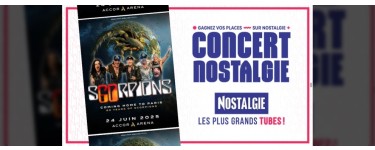 Nostalgie: 1 lot de 2 invitations pour le concert de Scorpions à Paris à gagner
