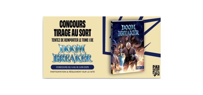 Pika Edition: 3 mangas "Doom Breaker" à gagner