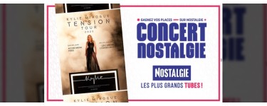 Nostalgie: 1 lot de 2 invitations pour le concert de Kylie Minogue à gagner