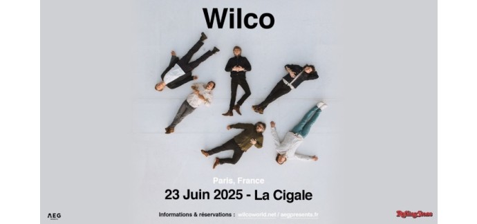 Rollingstone: Des invitations pour le concert de Wilco à gagner