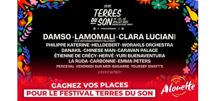 Alouette: Des invitations pour le festival "Terres du Son" à Monts à gagner
