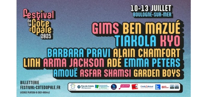 BFMTV: 4 lots de 2 invitations pour le Festival Côte d'Opale à gagner