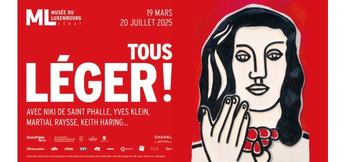 TF1: 5 lots de 2 entrées pour l'exposition "Tous Léger !" au Musée du Luxembourg à gagner