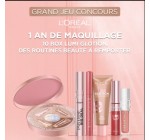L'Oréal Paris: 1 an de maquillage + divers autres lots à gagner