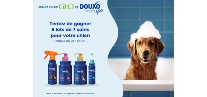 GEO: Des produits de soins pour chien DOUXO à gagner