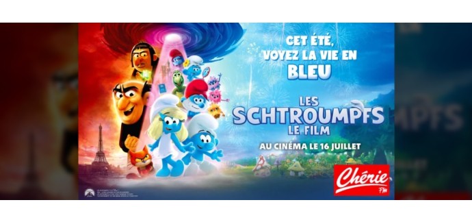 Chérie FM: 4 lots de 4 places de cinéma pour le film "Les Schtroumpfs - Le Film" à gagner