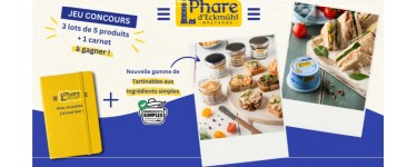 Linfodurable: 1 lot comportant 5 tartinables Phare d'Eckmühl + 1 carnet à gagner
