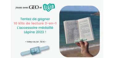 GEO: 10 kits de lecture 3 en 1 Lizia à gagner
