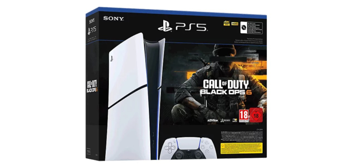 Playstation: Pack console édition numérique PlayStation 5 - Call of Duty: Black Ops 6 (modèle - slim) à 399,99€