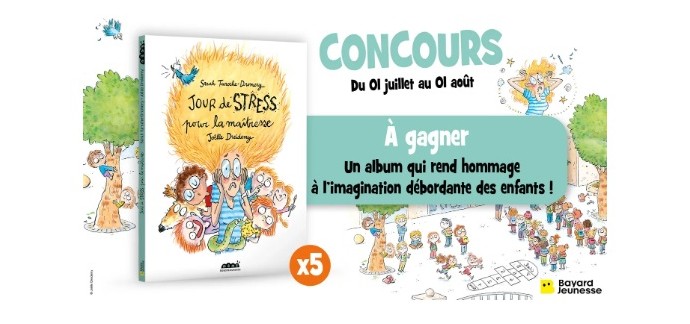 Familiscope: 5 livres jeunesse "Jour de stress pour la maîtresse!" à gagner