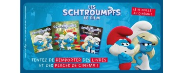 Hachette: 10 lots de 2 places de cinéma pour le film "Les Schtroumpfs" + 4 livres à gagner