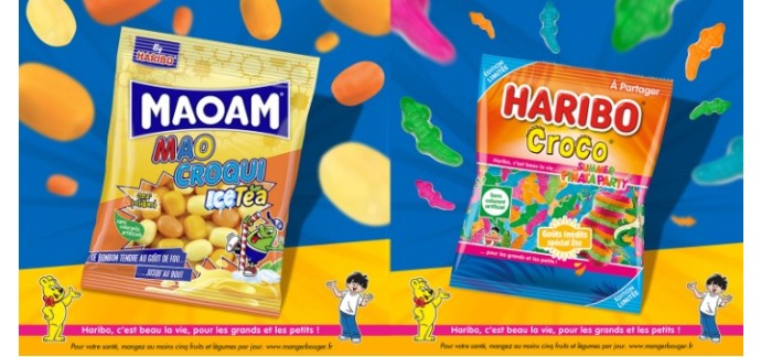 Voici: 20 lots HARIBO contenant des gourmandises + 1 piñata + 1 poster à colorier à gagner