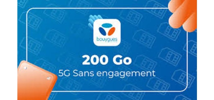 Top Office: 1 lot d'un an de forfait Bouygues Telecom 200 Go à gagner