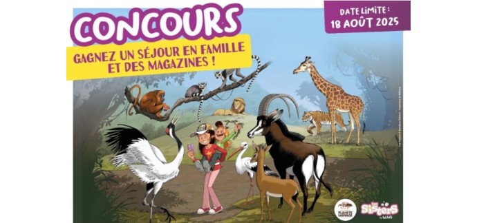 Milan Jeunesse: 1 séjour en famille au zoo Planète Sauvage + 1 abonnement au magazine "Manon" à gagner