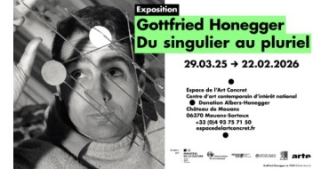 Arte: Des invitations pour l'exposition "Gottfried Honegger" à Mouans-Sartoux à gagner