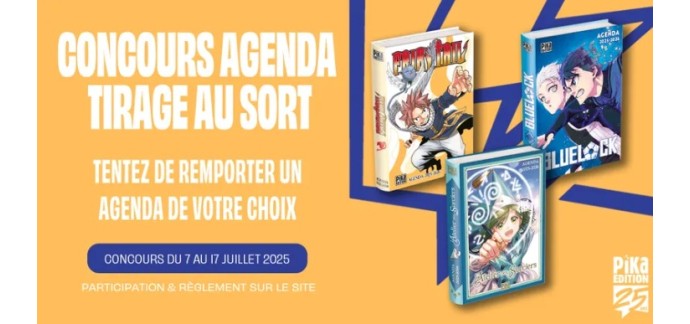 Pika Edition: 5 agendas au choix à gagner