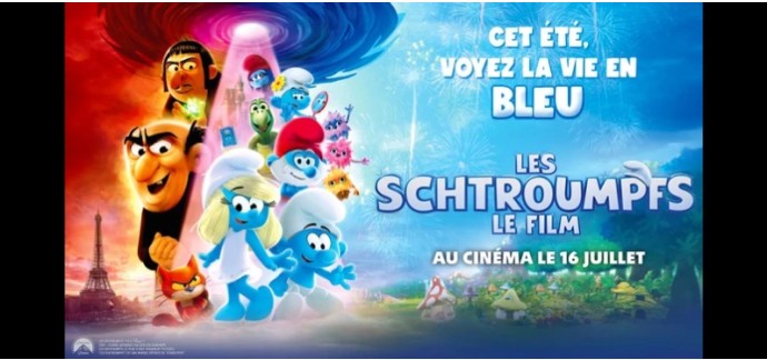 Rire et chansons: 2 lots de 4 places de cinéma pour le film "Les Schtroumpfs" à gagner