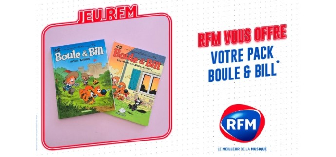 RFM: 1 pack de 2 albums BD "Boule et Bill" à gagner