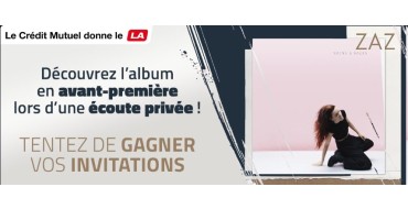 Riffx: 10 lots de 2 invitations pour la pré-écoute du nouvel album de Zaz à gagner
