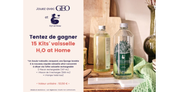 GEO:  15 Kits vaisselle H2O at Home à gagner