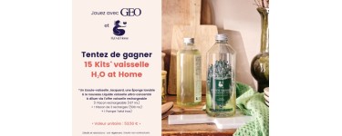 GEO:  15 Kits vaisselle H2O at Home à gagner