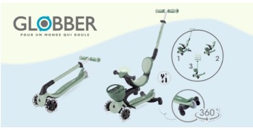 Télé Loisirs: 6 trottinettes Go up baby 360 light Globber à gagner