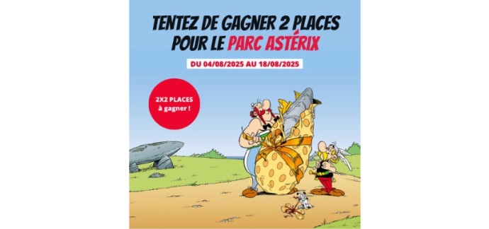 Asterix: 2 lots de 2 entrées pour le Parc Astérix à gagner