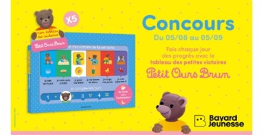 Familiscope: 5 livres jeunesse "Petit Ours Brun - Mon tableau des petites victoires" à gagner