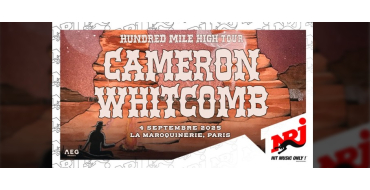 NRJ: 1 lot de 2 invitations pour le concert de de Cameron Whitcomb à gagner