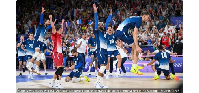 France Bleu: Des invitations pour le match de volley France / Serbie à Cannes à gagner