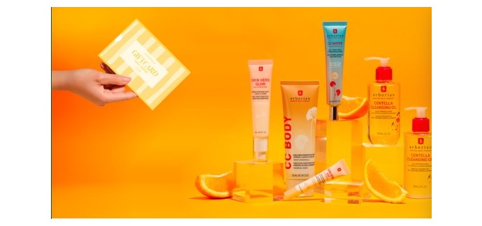 Erborian: 1 lot comportant 6 produits de soin Erborian + 1 carte cadeau Mimitika à gagner