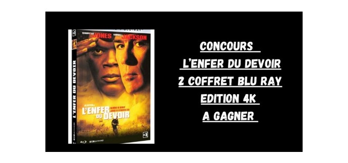 Blog Baz'art: 2 Blu-ray/DVD du film "l'Enfer du devoir" à gagner